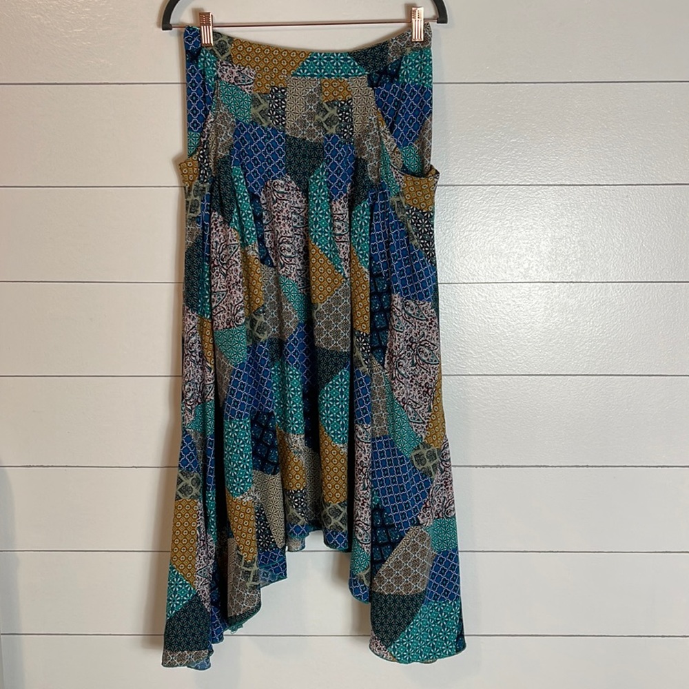 Pyramid Collection 14~Blue Multi Patchwork-Look D… - image 1